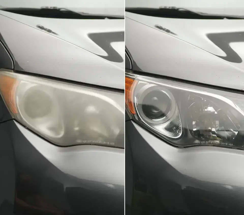 Headlight restoration result