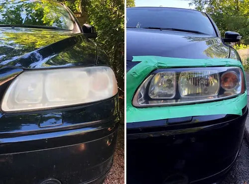 Headlight restoration before and after